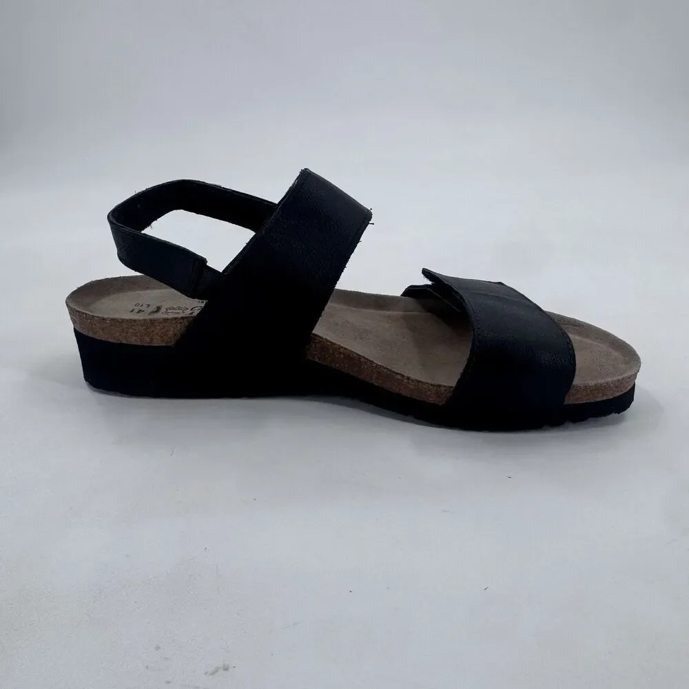 Naot Eliana Sandals Womens US 10 EU 41 Black Leather  Slingback  Gold Chain
